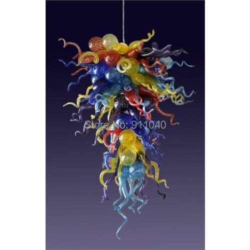 Free Shipping Colorful Art Glass Chandelier Contemporary