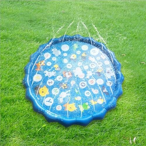 Safe Inflatable Sprinkler Pad Round Funny Cartoon Yard Spray Water Mat Sports Toys Play Games Mat with Friend