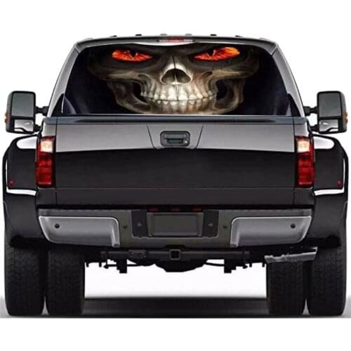 Devil Skull for Truck Jeep Suv Pickup 3D Rear Windshield Decal Sticker Decor Rear Window Glass Poster 57.9 x 18.1 Inch