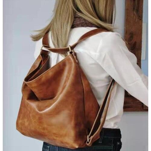 High Quality Leather Women Travel Bagpack Female Large Capacity Backpack Shoulder Bags Fashion Ladies Big Tote shopping bag