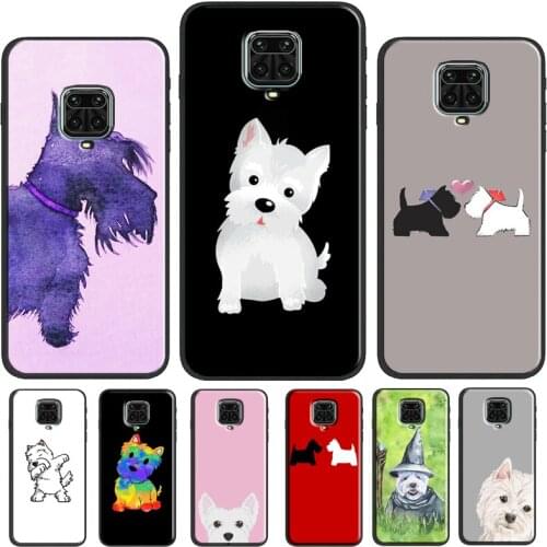 Cartoon Westie Dog Case For Xiaomi Redmi Note 10 Pro Note 7 8 9 Pro 8T 9S Back Cover For Redmi 9 9A 9C 9T K40