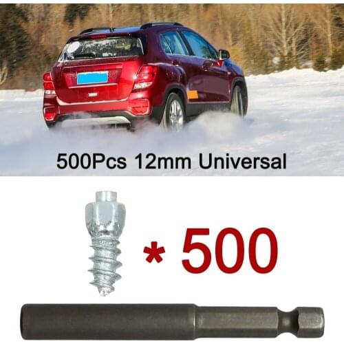 New 500Pcs Car Tires Studs Screw Snow Tire Studs Spikes Wheel Tyres Snow Chains Studs for Car Motorcycle Tires Winter Universal