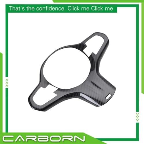 New For BMW G20 G28 325li 325i G30 G38 G01 G02 G05 2019 Add On Type Styling Gloss Black Carbon Fiber Steering Wheel Trim Cover