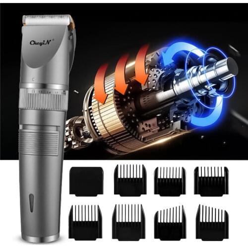 Waterproof Professional Hair Cliiper Trimmer Mens Barber Ceramic Blade Rechargeable Strong Power Hair Cutting Machine Adult Kid