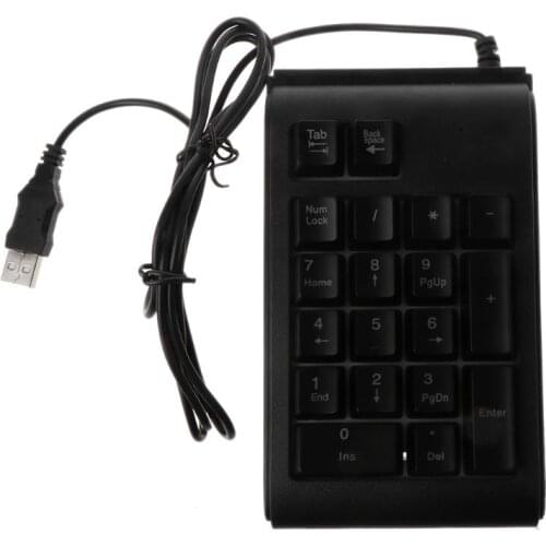 Three Colors RGB Backlit USB Wired Keyboard Waterproof Number Pad Numeric Keypad Mini Numpad Multi-functional Digital Keys