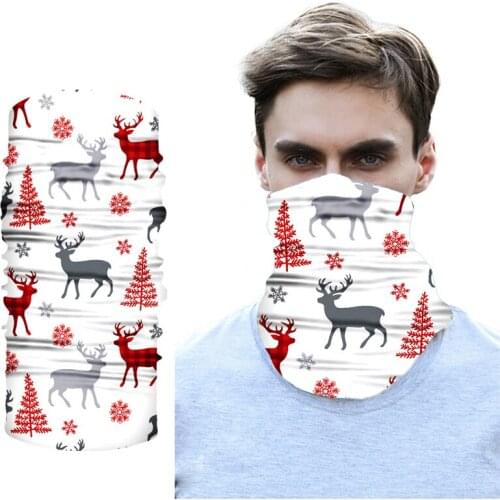 Christmas Pattern Printing Bandanas Outdoor Turban Riding Turban Men And Women Sports Hiking Scarves Neck Gaiter Bandana