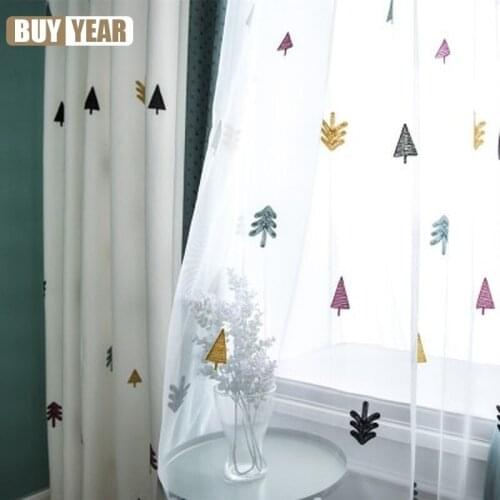 Modern House Decoration European Style Pastoral Blackout Curtains for Living Room and Kid Bedroom Garden Tulle Curtains