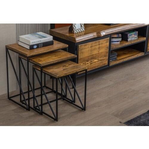 Modern Rossi Spruce Wood Zigon Coffee table coffe table