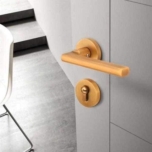 Bedroom Silent Security Door Locks European Style Zinc Alloy Door Handle Lock Indoor Mute Split Locks Home Hardware Accessories