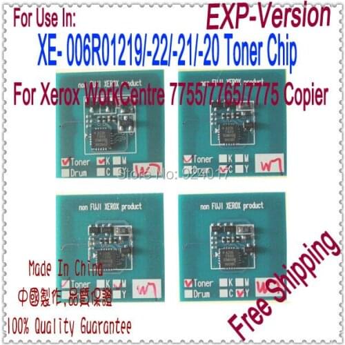 For Xerox 006R01219 006R01222 006R01221 006R01220 Toner Chip,For Xerox WC WorkCentre 7655 7665 7675 7755 7765 7775 Toner Chip