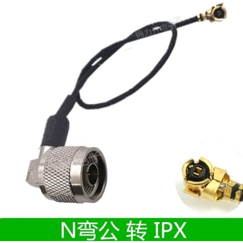 U.FL to N male 90 degree bend pigtail N male elbow to IPX/IPEX1 adapter cable for 3G 4G Minipcie module MC7430 MC7455 EP06