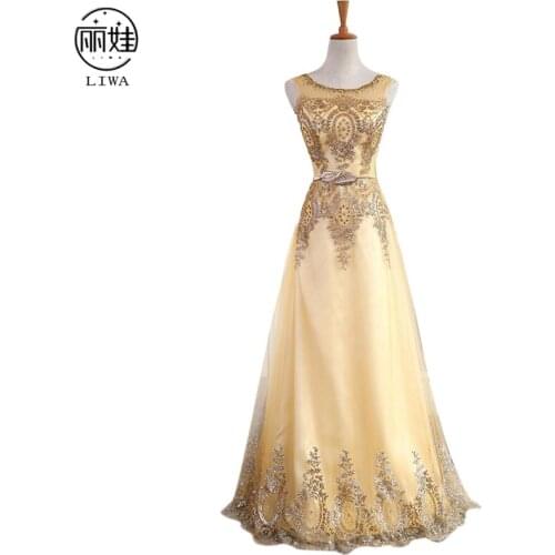 Sequin Evening Dress Sleeveless Wedding Gowns Large Size S-2XL Maxi Dress Luxurious Bride Dresses Vestido Longo De Festa LF12