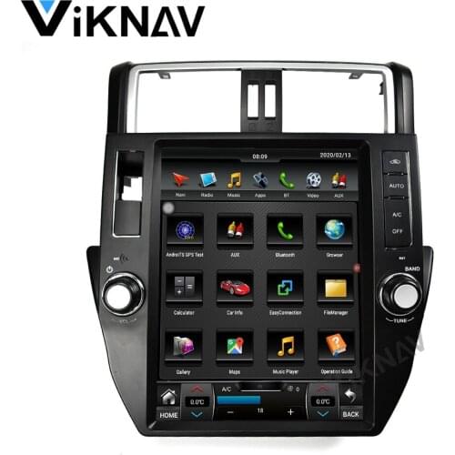Viknav Vertical screen for Toyota Prado 2010-2013 head unit Auto stereo radio Multimedia player Tesla style car GPS Navigation
