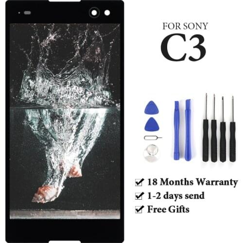 For Sony Xperia C3 LCD Display With Touch Screen With Frame Assembly Replacement For Sony Xperia C3 LCD Screen With Tools