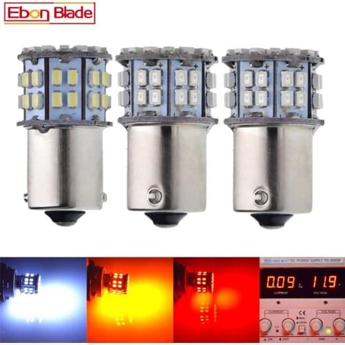 1/4 Pcs BAU15S 7507 PY21W LED Car 50 SMD 12V Automobiles Auto Turn Signal Light Bulb White Red Yellow Lamp Car Styling