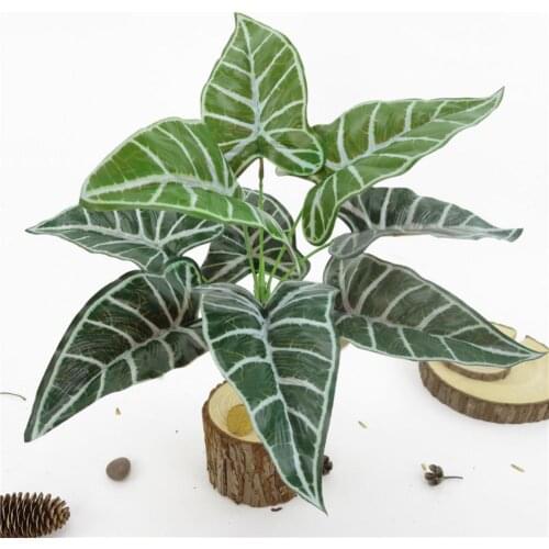 1Pc Artificial Alocasia Leaves Fake Plant Home Office Party Photography Decor