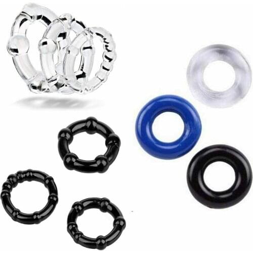 12pcs/set Silicone Penis Ring Men Delay Ejaculation Cock Ring Extender Sex Toys