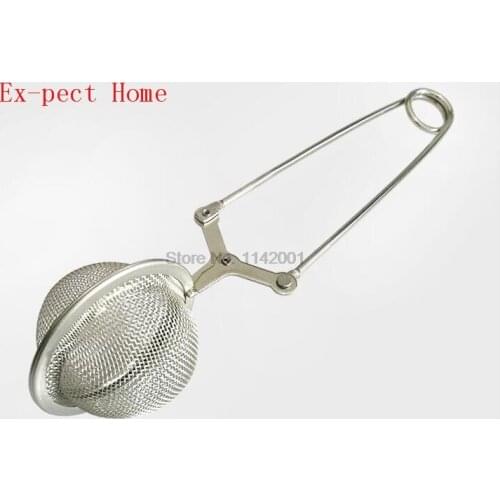 200pcs/lot 4.5cm Stainless Steel Handle Tea Infuser Tea Sticks Sphere Mesh Tea Strainer Tea Balls