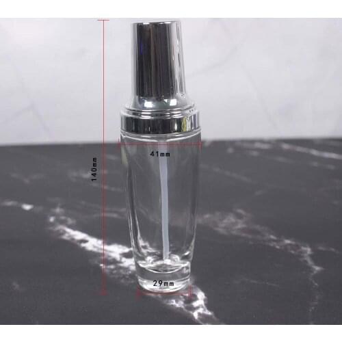 50ml lotion bottles with silver lid lotion pump cosmetics container for skin care