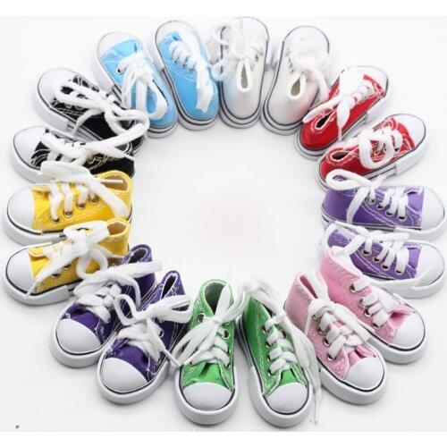 20Pairs/lot Doll Accessories Cavans Doll Shoes 7.5CM BJD Doll Shoes 1/4