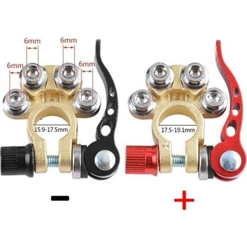 Quick Disconnect Car Battery Terminal Brass Cable Post Terminal Shut-Off Connectors For Car UTV Tractor Truck Battery Protection