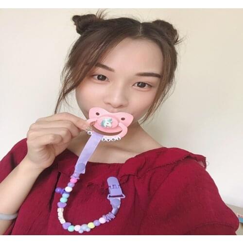 Ddlg adult baby pacifier clip and Baby Pacifier feeder ABDL pacifiers and accessories Nipple dummy pacifier chain clip holder