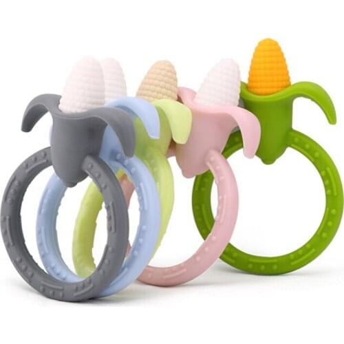 Silicone Banana Shape Teether DIY Chewable Nursing Necklace Pendant BPA Free Teething Baby Toys Baby Teether Products