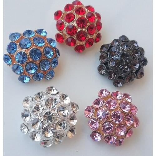 DIY high quality bling-bling pink/white/red Rhinestone beaded Button Coat button size:20mm