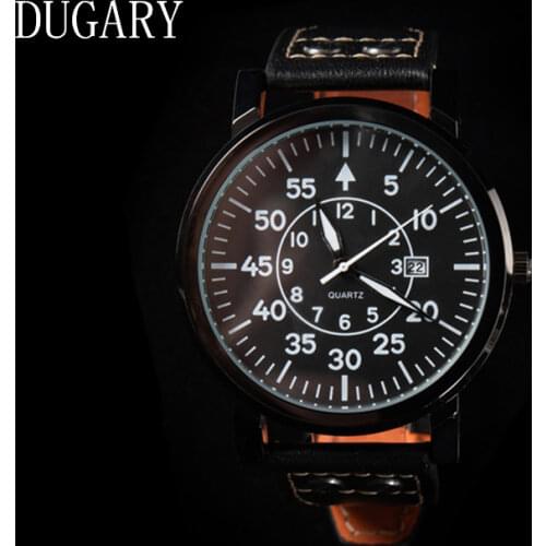 Мужские часы с кожаным ремешком Dugary China At AliExpress