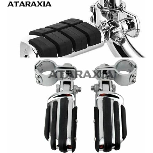 25mm-32mm Motorcycle Highway Foot Pegs Footrest Crash Bar Mount Foot Peg Clamp Universal For Harley Honda Yamaha Suzuki Kawasaki