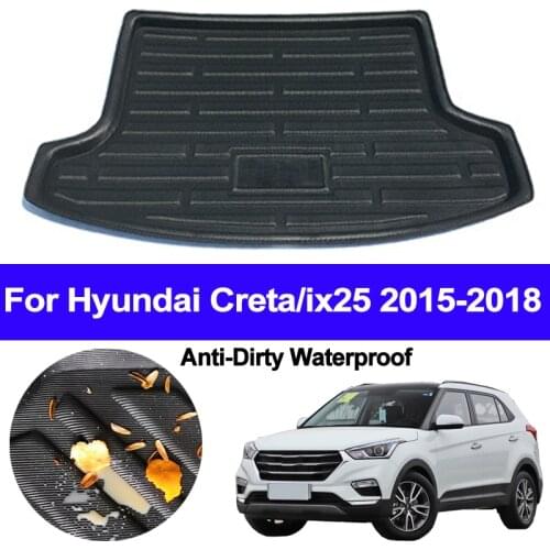 Rear Boot Cargo Liner Tray Trunk Luggage Floor Carpet Mats Carpets Pad Anti-dirty For Hyundai Creta / ix25 2015 2016 2017 2018