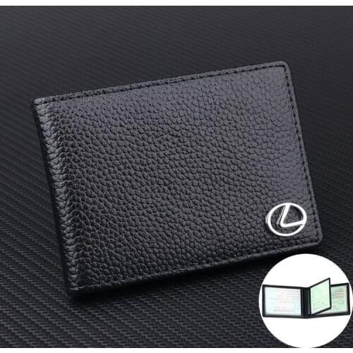Unisex Drivers License Leather Case Motor Vehicle Driving Credit Id Card Holder Tarjetero For Lexus Wallet Car Accessories