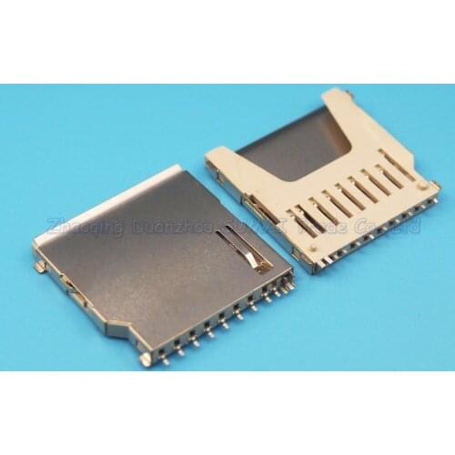 10pcs/lot Copper SD card slot memory card holder long body 11P