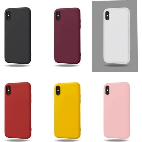 Cute Candy Color Soft Case For Iphone 6 6 s Silicone Phone Case For iPhone X XS XR XS Max 8 7 6 6S 5 S SE protection Back Cover