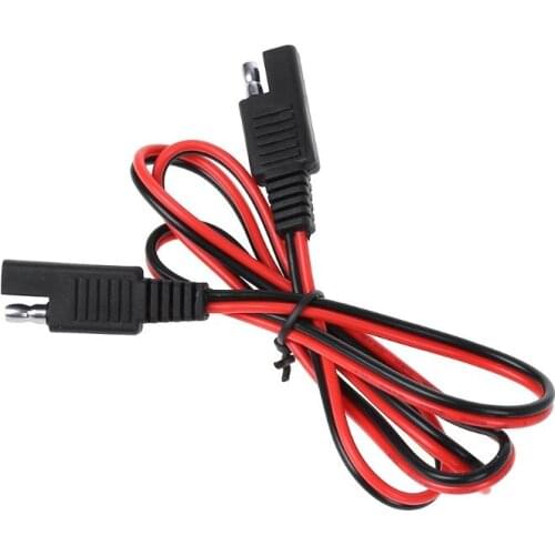 SAE Connector Male to Female Plug Extension Cable Adapter Cord Quick Disconnect Release Wire Harness with Solar Battery