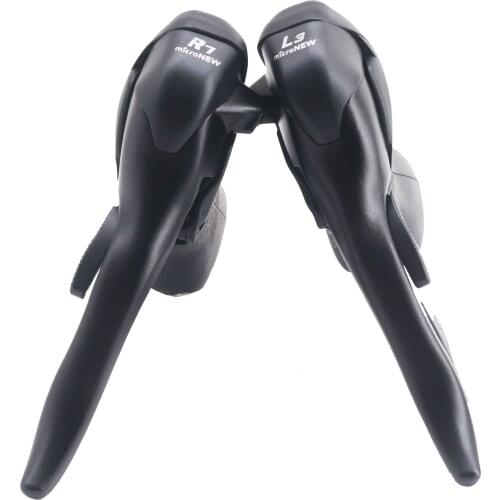For Microshift STI Road Bike Shifters Double Trip 2*7 3X7 Speed Lever Brake Bicycle Derailleur Groupset Compatible for Shimano