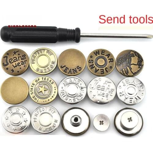 Waist Buttoned Trousers Jeans Buttons Without Nails Buttons Universal Adjustable Waist Buttons Adjustable Removable and Fixed