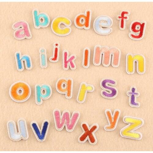 High Quality A To Z Fashion 26 English Letter Patch Stickers DIY Clothing Accessories Embroidery Ironing Patch