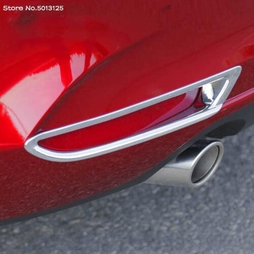 Car Rear Tail Back Fog Light Cover Lamp Frame Stick ABS Chrome Trim Panel Taillight Trim Cover for Mazda 3 Axela 2019 2020 2021