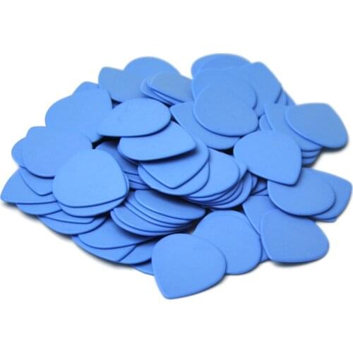 100pcs Heavy 1mm Teardrop Waterdrop Delrin Jazz Guitar Picks Plectrums Blue