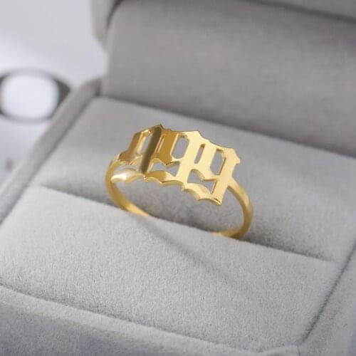 111 222 333 444 555 666 777 888 999 Angel Number Rings For Women Stainless Steel Adjustable Ring For Lover Birthday Gift