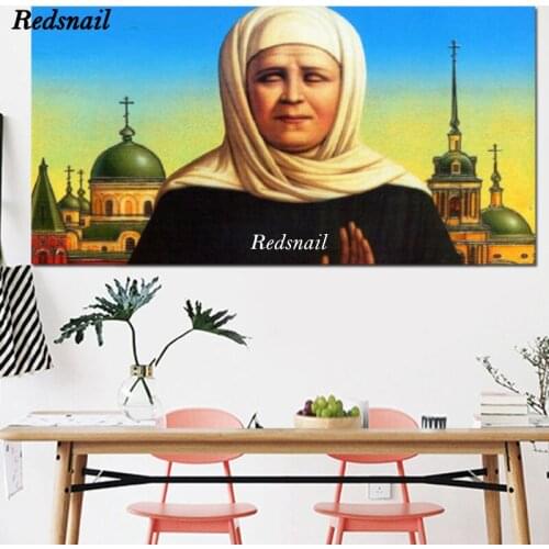 120x60 diamond mosaic Matrona Moskovskaya diamond painting embroidery with beads 3d picture full square diy handmade decor EE770