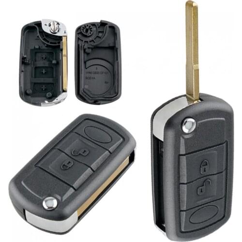 3 Buttons Car Auto Key Fob Case Shell Replacement Flip Folding Remote Cover Fit for LAND ROVER Range Rover Sport LR3 Discovery