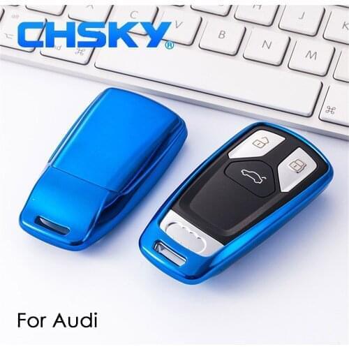 CHSKY TPU For Audi key cover Shell For Audi TT Car key cover case for keychain Car Covers Auto accessories cars styling