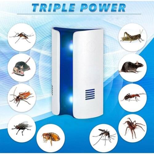 Electric Ultrasonic Insect Mosquito Cockroach Repellent Killer Pest RepeIler