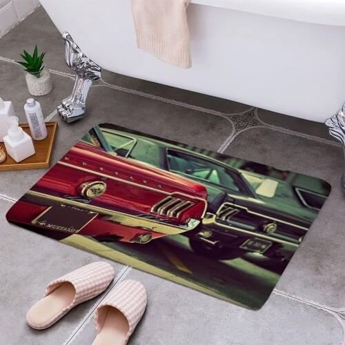 Ford Mustang Carpet Areas Rug Non-slip Floor Mat Rug 3D Printing Living Room Bedroom Door Mat Home Decoration