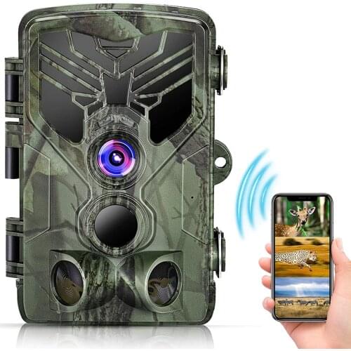 WiFI Bluetooth Trail Camera 20MP 1080P Hunting Cameras Wildlife Night Vision Wildlife APP Control Photo Traps for Scouting