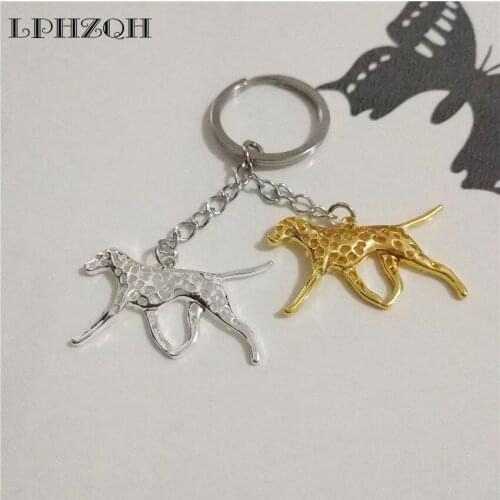 LPHZQH Fashion Puppy Dalmatian Dog Car Key Chain Women Handbag Pendant Cute Charm Accessories Key Ring Trendy Jewelery Steampunk