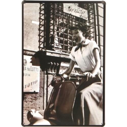 1pcs 20x30cm Sexy Girl Metal Tin Sign Hotel/Cafe /Bar Wall Decor Plaque Retro Painting Metal Plate High Quality Decorations