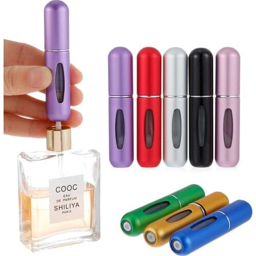 5ml Portable Mini Refillable Perfume Bottle With Spray Scent Pump Empty Cosmetic Containers Spray Atomizer Bottle For Travel